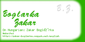 boglarka zakar business card